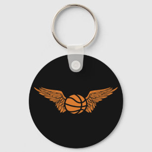 basketball. winged. keychain