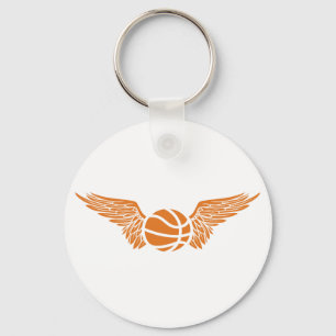 basketball. winged. keychain