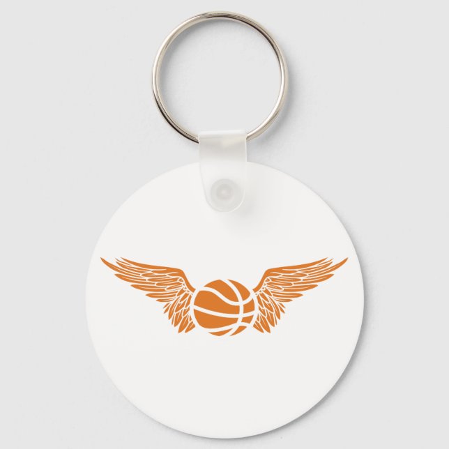 basketball. winged. keychain (Front)