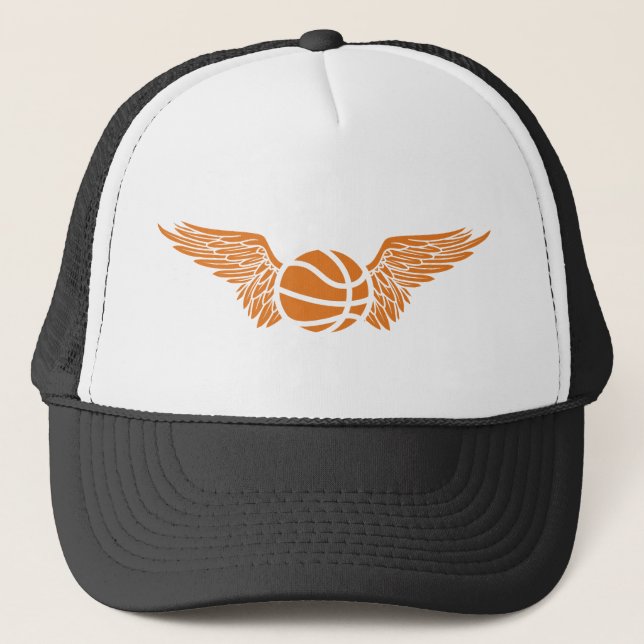 basketball. winged. trucker hat (Front)