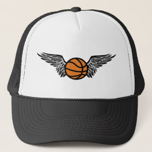 basketball. winged. trucker hat