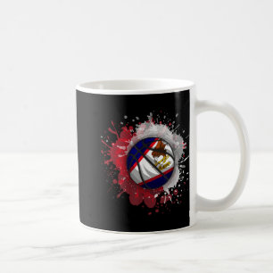 Basketball With American Samoa Flag Coffee Mug