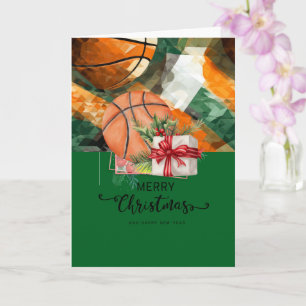 Basketball with Christmas themed for player Card