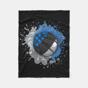 Basketball With Estonia Flag Fleece Blanket