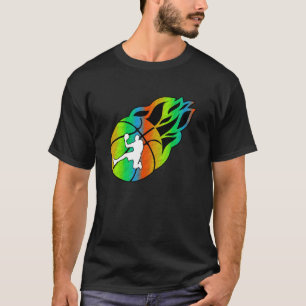 Basketball with Flames T-Shirt