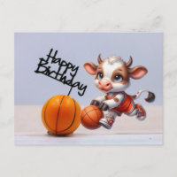 Basketball with Happy Birthday on white background