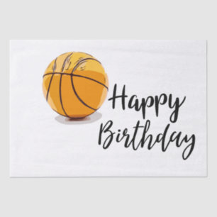Basketball with Happy Birthday  Tissue Paper
