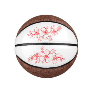 Basketball with redflower