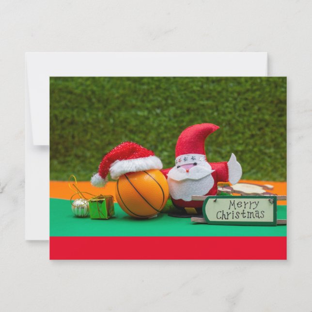 Basketball with Santa Hat with Merry Christmas (Front)