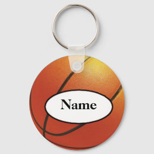 basketball with your name on it keychain