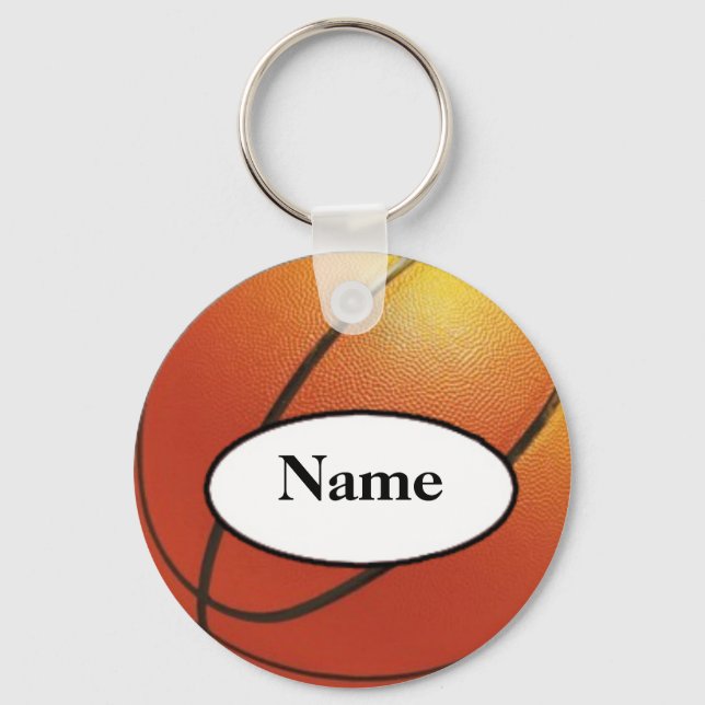 basketball with your name on it keychain (Front)