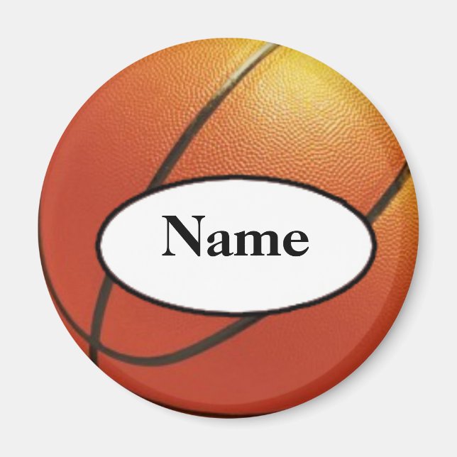 basketball with your name on it magnet (Front)