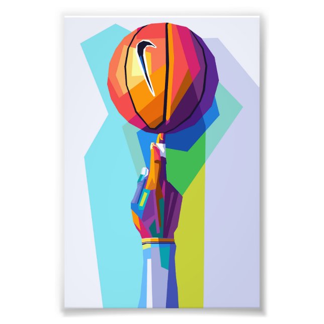 Basketball Wpap Pop Art Photo Print (Front)