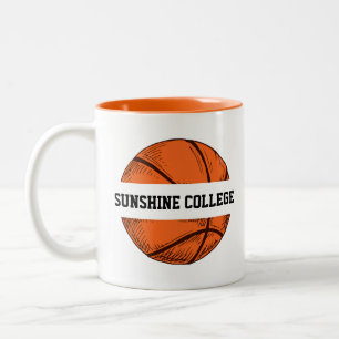 Basketball Your Favourite Team Name Two-Tone Coffee Mug