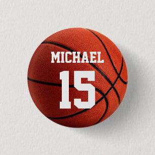 Basketball Your Name 1 Inch Round Button