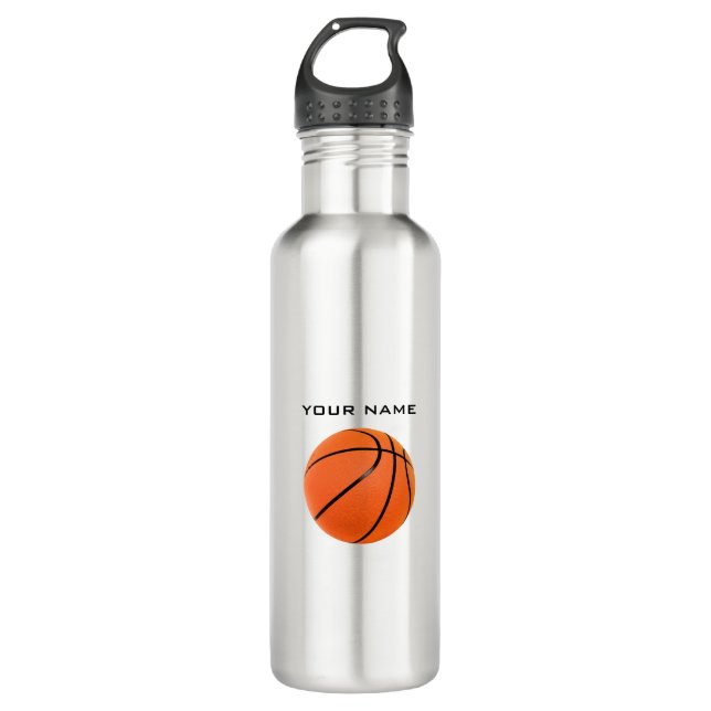 Basketball Your Name 710 Ml Water Bottle (Front)