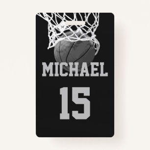 Basketball Your Name Badge