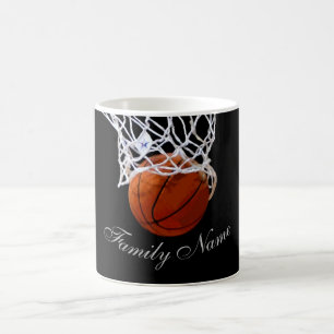 Basketball Your Name Calligraphy Script Coffee Mug