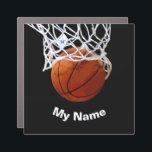 Basketball Your Name Custom Car Magnet<br><div class="desc">Digital Sporting Images and Artworks - We Love Basketball - American Popular Sports</div>