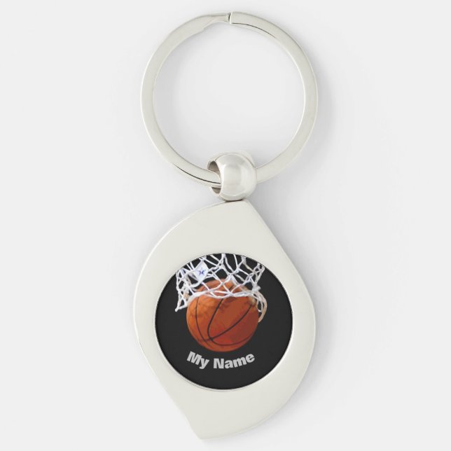 Basketball Your Name Custom Keychain (Front)