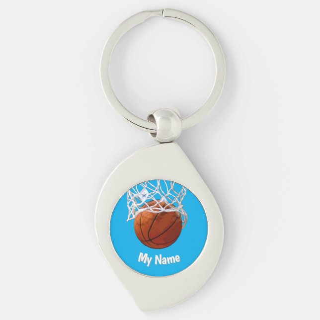 Basketball Your Name Custom Keychain (Front)