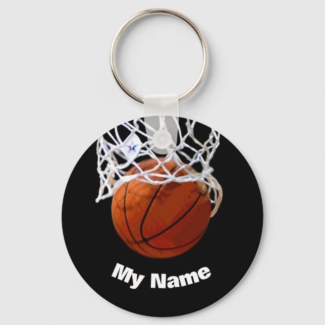 Basketball Your Name Custom Keychain (Front)