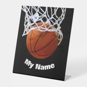 Basketball Your Name Custom Pedestal Sign