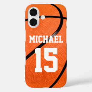 Basketball Your Name Customizable iPhone 16 Case