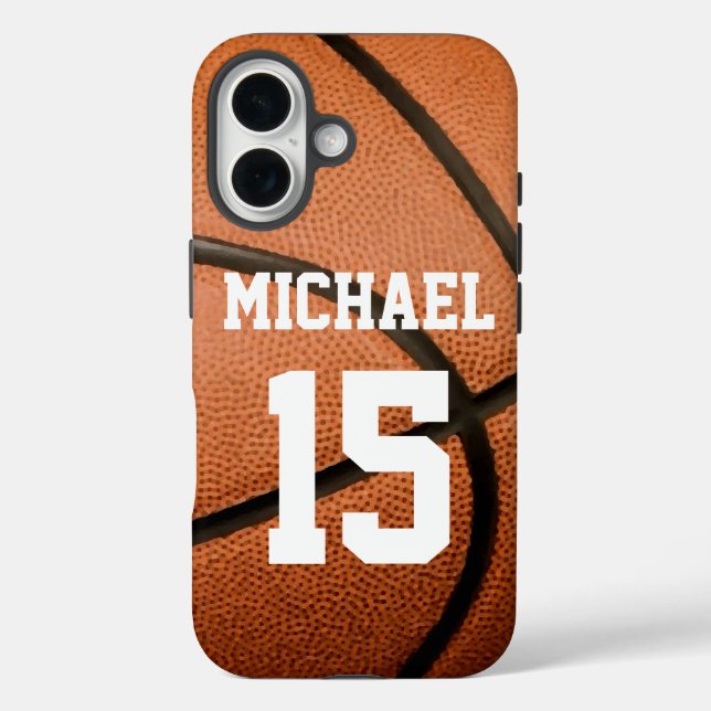 Basketball Your Name Customizable Case-Mate iPhone Case (Back)