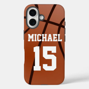 Basketball Your Name Customizable iPhone 16 Case