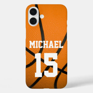 Basketball Your Name Customizable iPhone 16 Plus Case