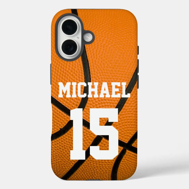 Basketball Your Name Customizable Case-Mate iPhone Case (Back)