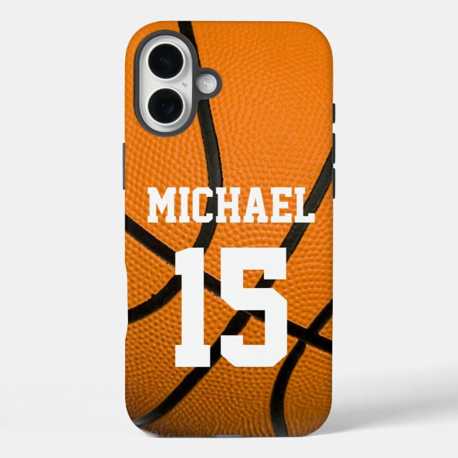 Basketball Your Name Customizable Case-Mate iPhone Case (Back)