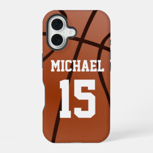Basketball Your Name Customizable iPhone 16 Case