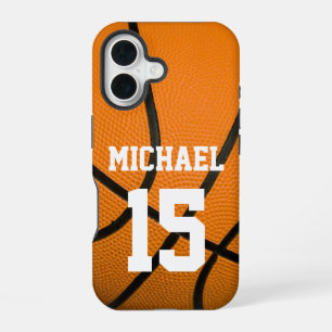 Basketball Your Name Customizable iPhone 16 Case