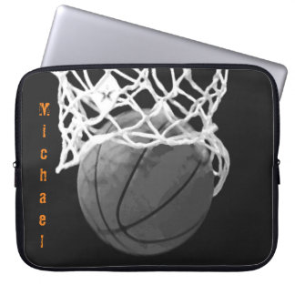 Basketball Your Name Customizable Laptop Sleeve