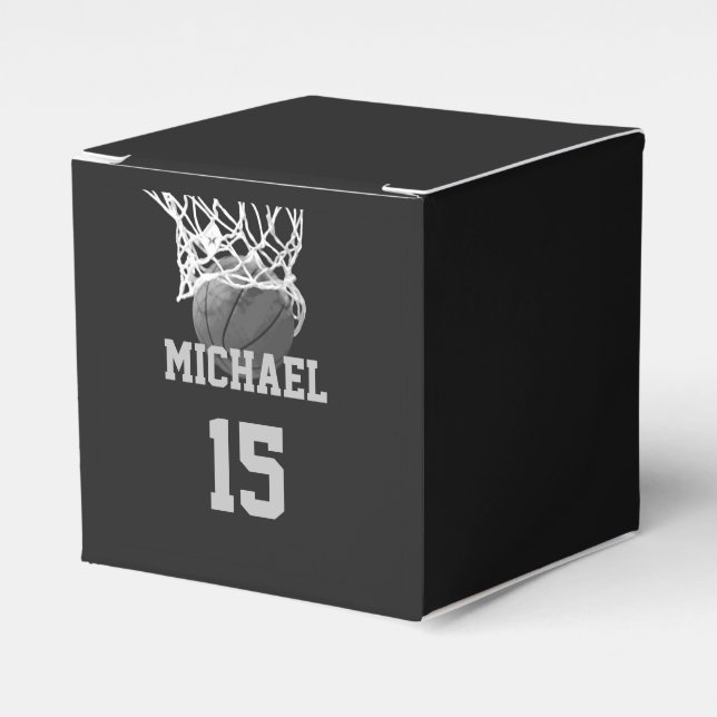 Basketball Your Name Favor Box (Front Side)