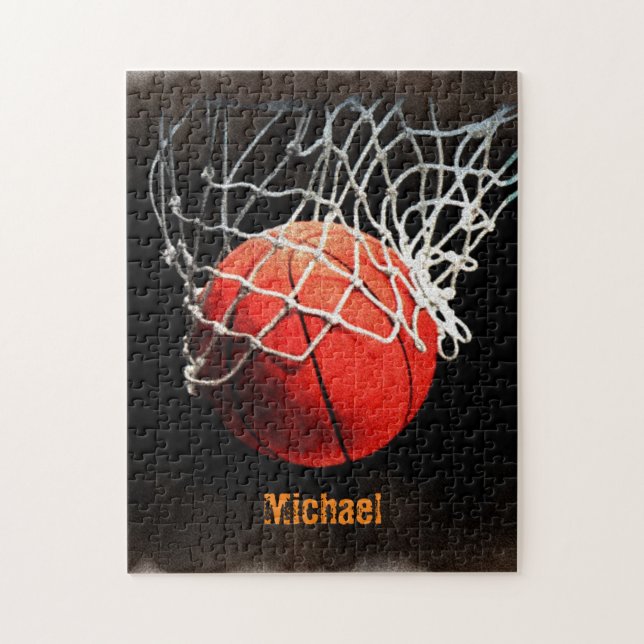 Basketball Your Name Jigsaw Puzzle (Vertical)