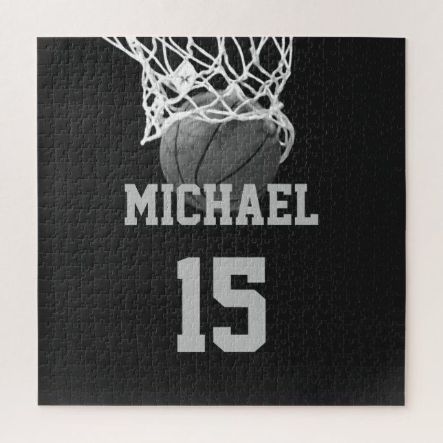 Basketball Your Name Jigsaw Puzzle (Vertical)