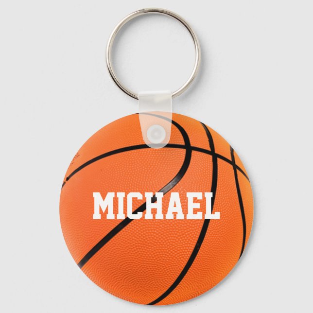 Basketball Your Name Keychain (Front)
