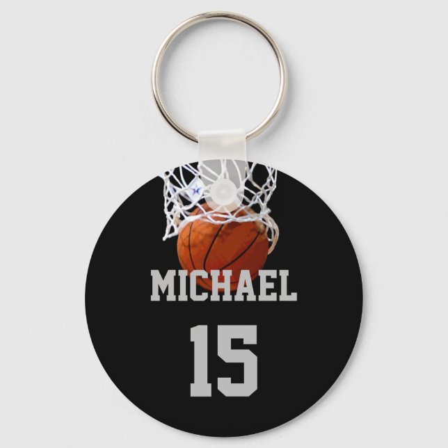 Basketball Your Name Keychain (Front)