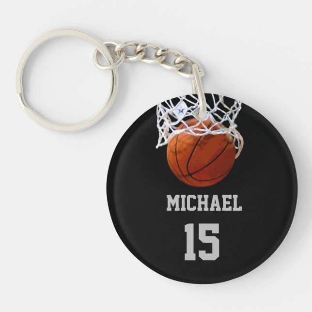 Basketball Your Name Keychain (Front)