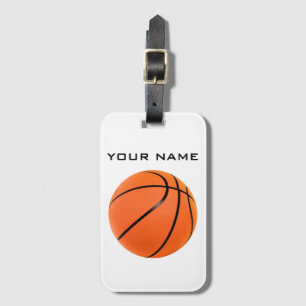 Basketball Your Name Luggage Tag