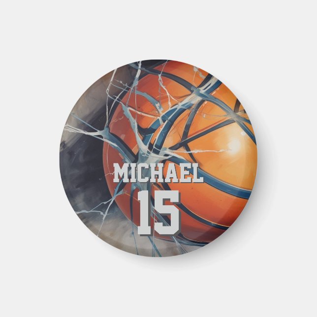 Basketball Your Name Magnet (Front)