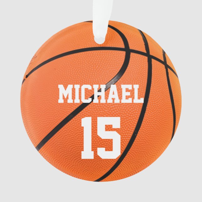 Basketball Your Name Ornament (Front)