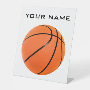 Basketball Your Name Pedestal Sign