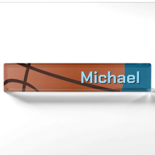 Basketball Your Name Personal Information Nameplate