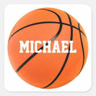 Basketball Your Name Square Sticker