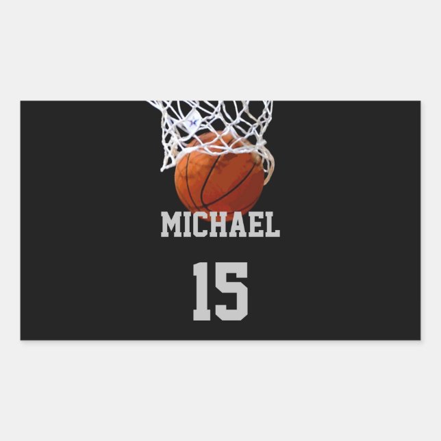 Basketball Your Name Sticker (Front)