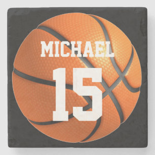 Basketball Your Name Stone Coaster